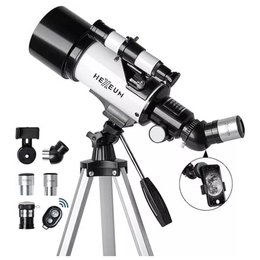 Hexeum Telescope for Kids & Adults 70mm Aperture 500mm AZ Mount - Scratch & Dent